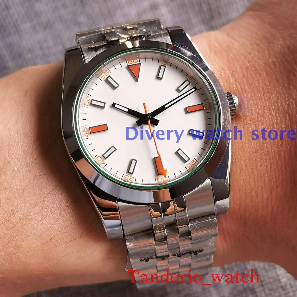 

Polished Bezel New 36mm White Dial Sapphire Crystal Jubilee Bracelet Automatic Men‘s Watch MINGZHU 2813 Movement