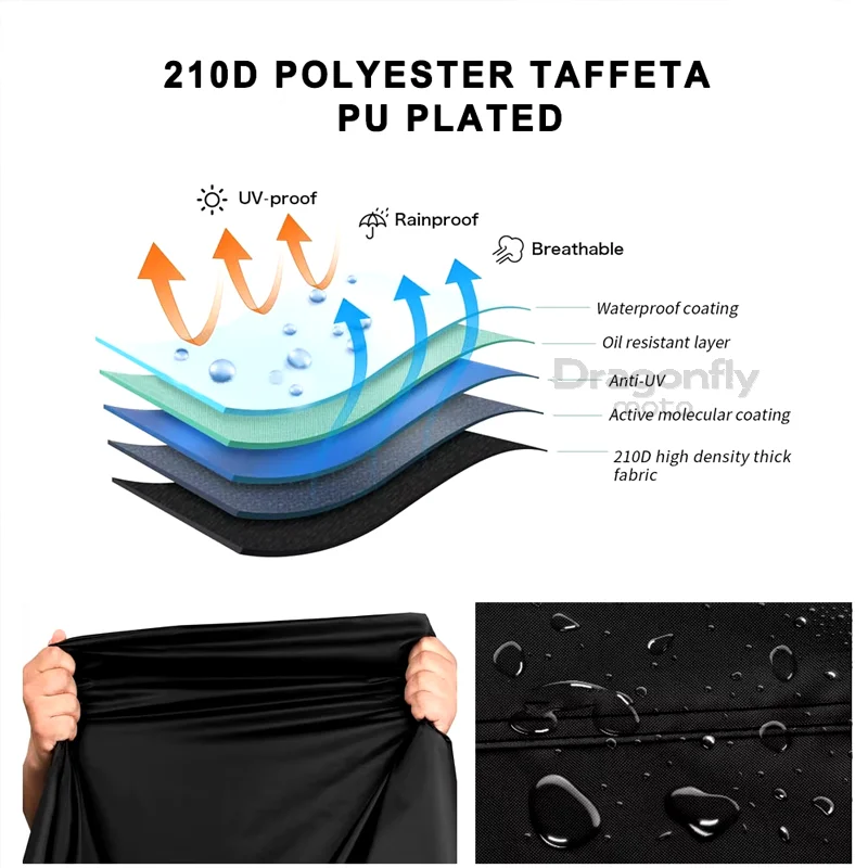 Водонепроницаемый чехол для мотоцикла Dragonfly Kawasaki VUICAN-S 650 2015-2018 с логотипом Vuican-s