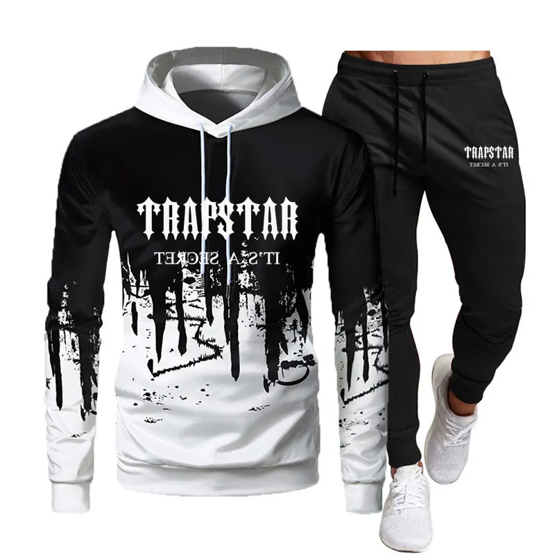 

Trapstar Men's Sets Tracksuit Men Hoodie Print Sports Sweatshirt + Pants Fashion Hip Hop Justin Bieber Streetwear Jogger Suit