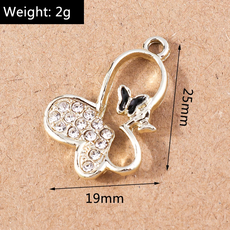 10 шт. подвески-бабочки в виде животных