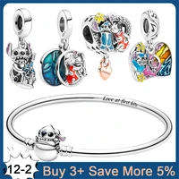 new 925 sterling silver charms little girl family beads fit original pandora bracelet biting clasp bangle jewelry