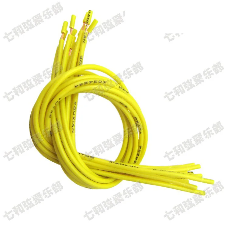 

20 Pcs 20CM Copper Electric Guitar Bass Pickup Hookup Wire Lead Cable guitar Pots Hookup Wire yellow