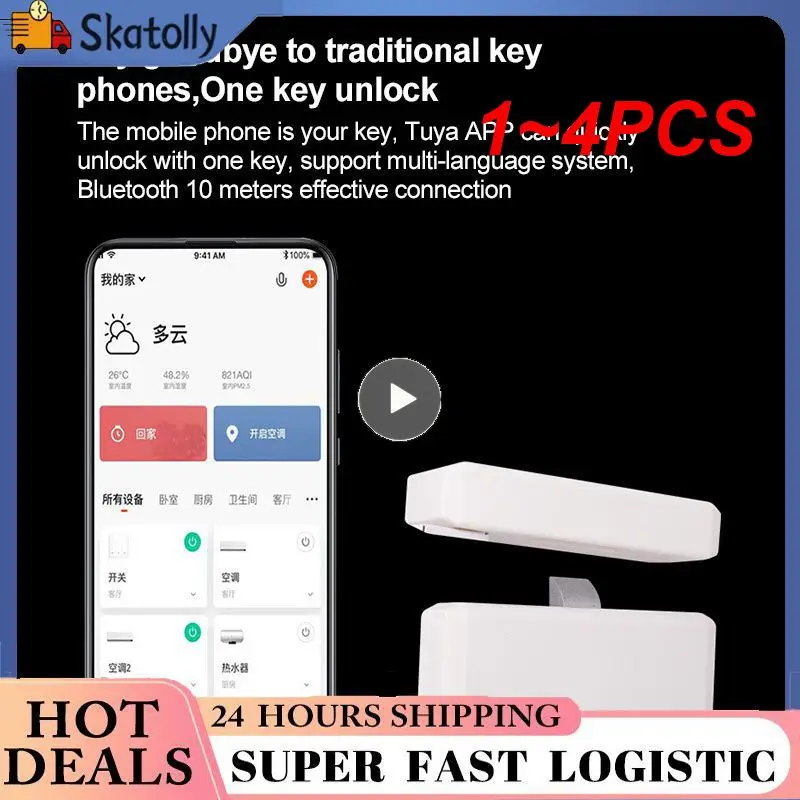 

1~4PCS Keyless Cabinet Lock Tuya App Remote Control bluetooth-compatible Smart Drawer Swtich Lock Security File Safe Security