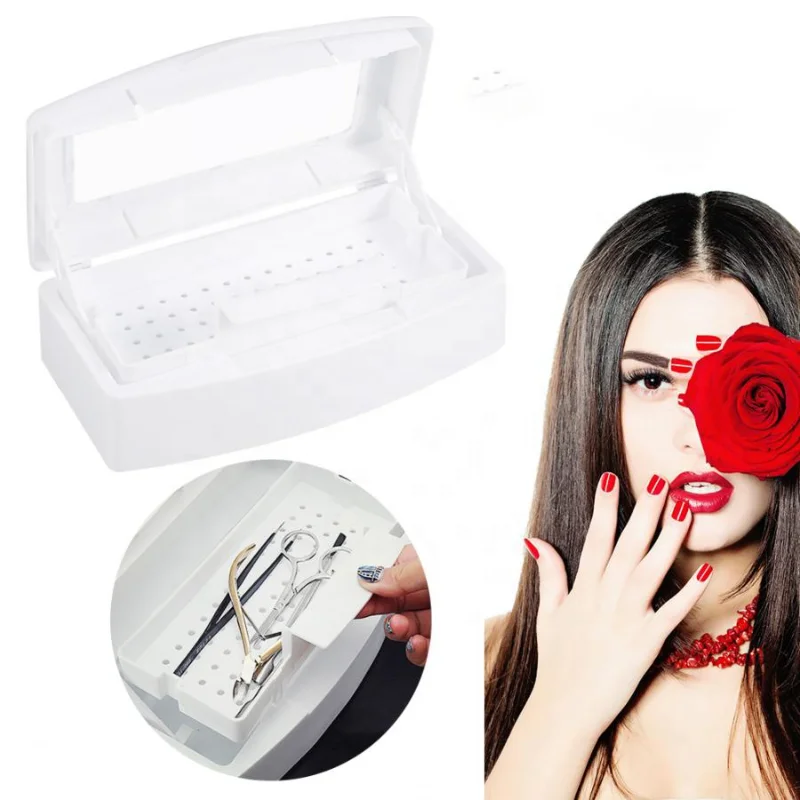 

Nail Sterilizer Tray Disinfection Box Sterilizing Clean Nail Art Salon Manicure Implement Sanitize Tool Equipment Cleaner Tools