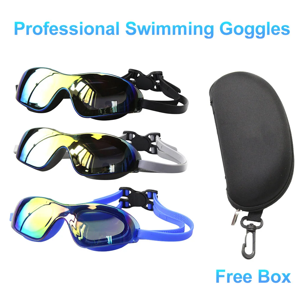 

Новые профессиональные очки для плавания с гальваническим покрытием и защитой от запотевания, очки для дайвинга Hd с большой оправой для мужчин, женщин, мужчин, для водных видов спорта и дайвинга