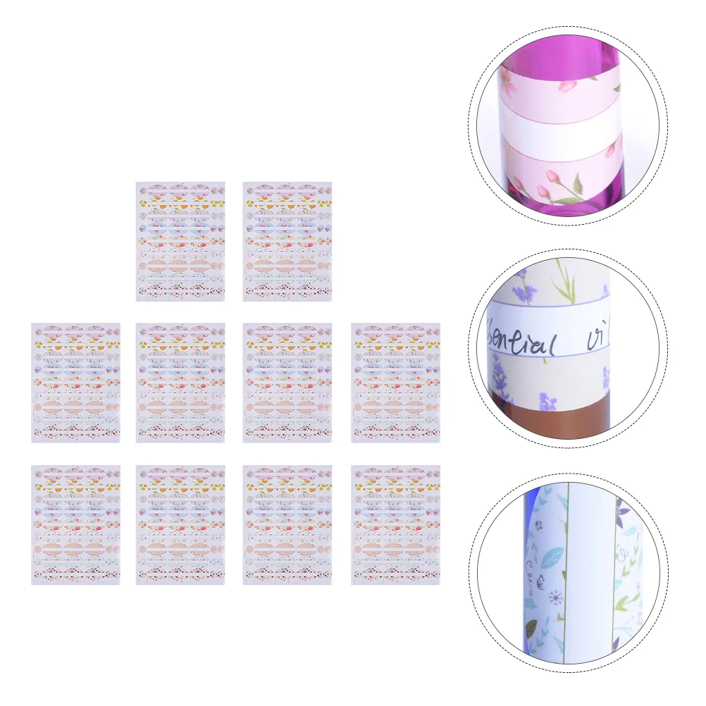 

Essential Oil Bottle Stickers Adhesive Labels Tag Blank Tags Mini Perfumes
