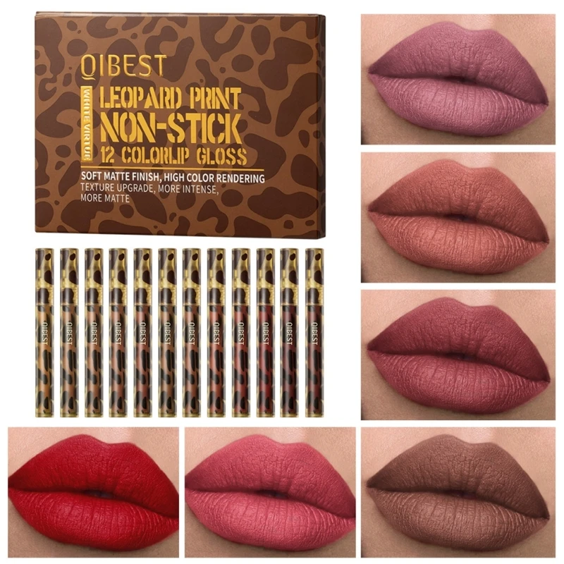 

Набор матовых жидких помад, нюдовый блеск для губ, стойкий антипригарный, водостойкий, яркий, бархатный блеск для губ, набор