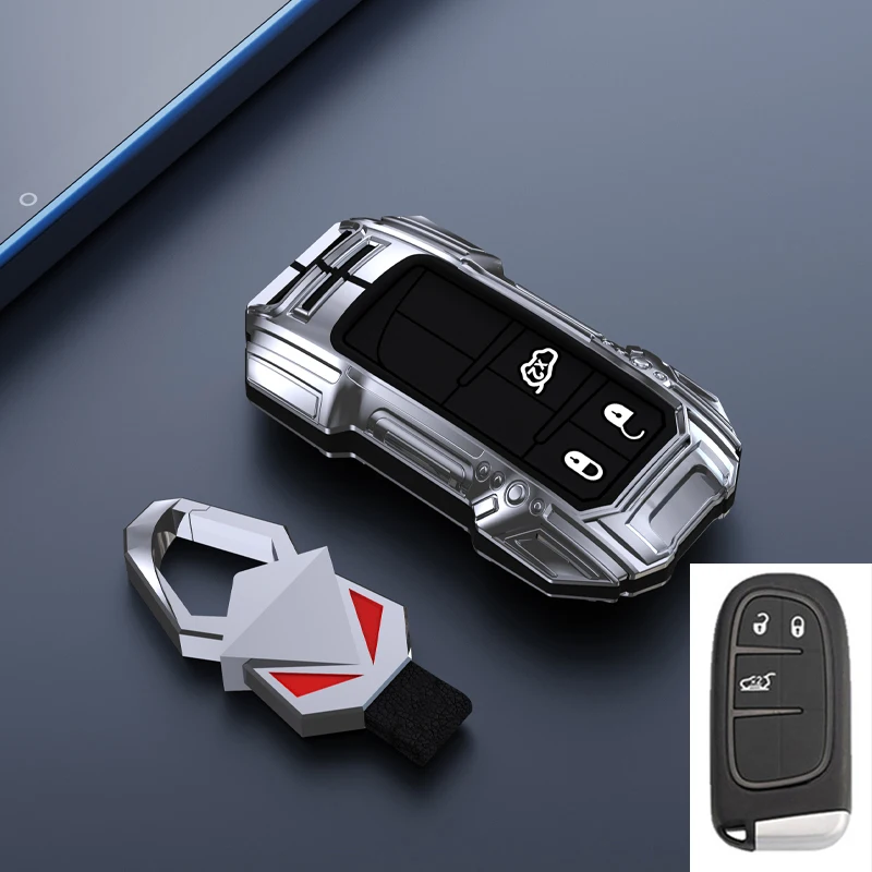 

Чехол для автомобильного ключа, внешний вид для Jeep Renegade Compass Grand Cherokee для Chrysler 300C Wrangler Dodge Fob, оболочка, аксессуары