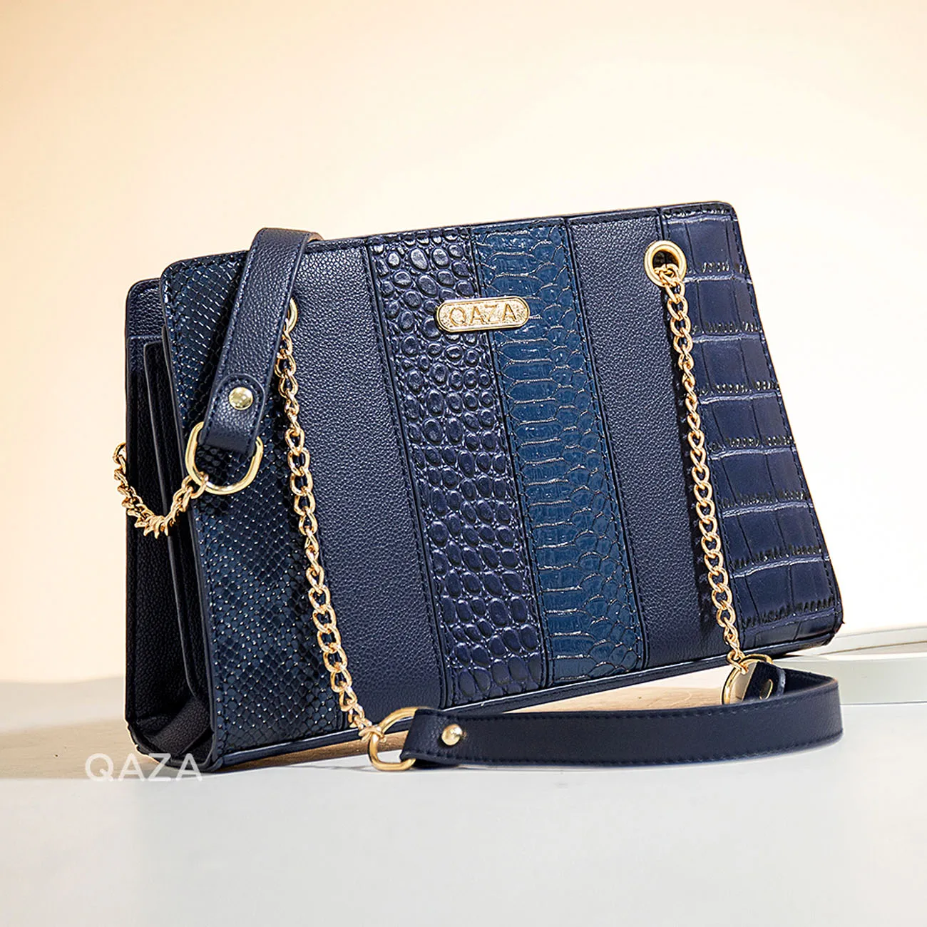 PU Luxury Fashion Brand Designer Leather Shoulder Bag for Women Hand Bag Crocodile Totes Purses Ladies Messenger Handbag