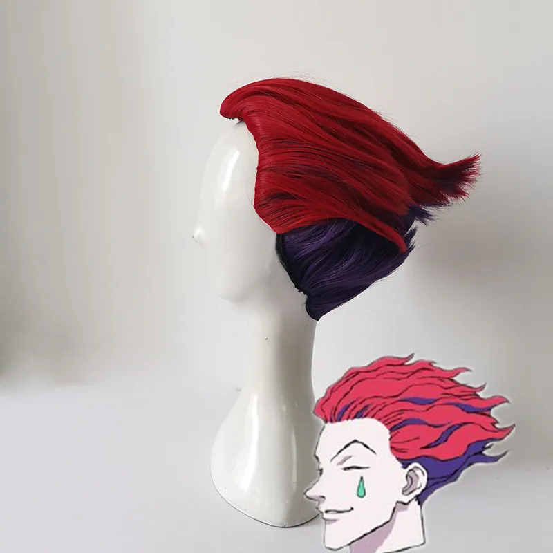 Hisoka Movie Tv Cosplay Wig Heat Synthetic Fiber Hair + Wig Cap