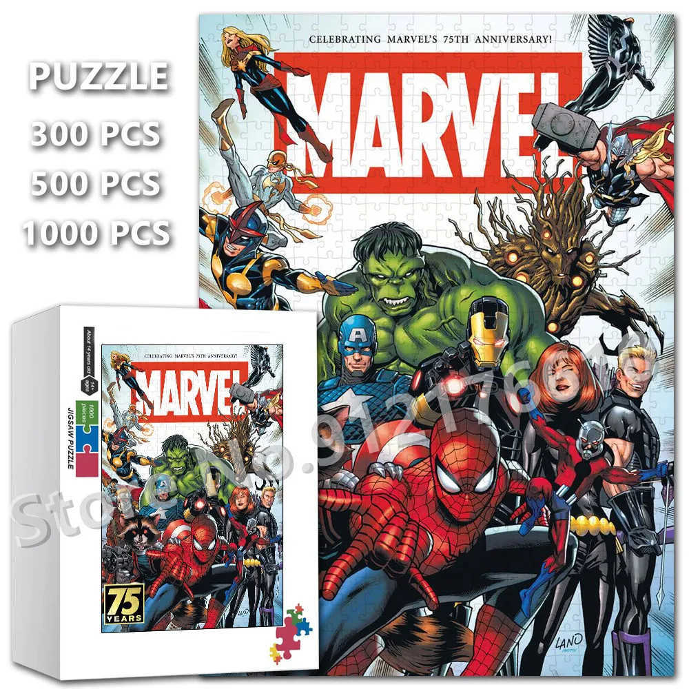 

Marvel Avengers Superhero Comic Jigsaw Puzzles Captain America Hulk Iron Man Spiderman Puzzle Educational Toys Christmas Gifts
