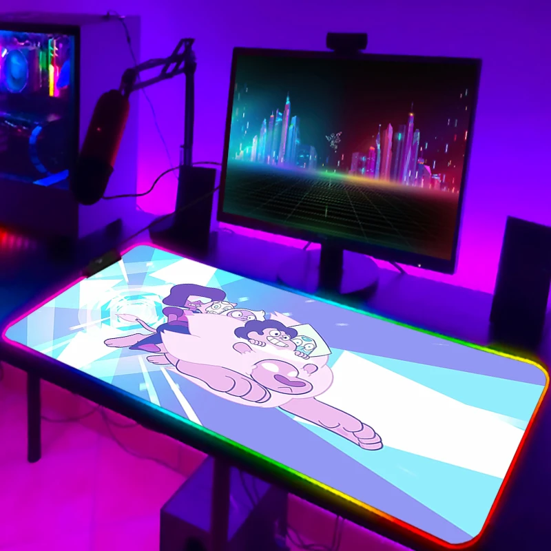 

Большой коврик для мыши RGB Xxl, настольный компьютерный игровой ПК Steven Universe, игровой коврик для клавиатуры, Настольный коврик для мыши, милый к...