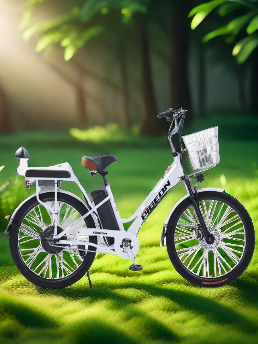 26-дюймовый взрослый Электрический скутер велосипед с сиденьем/корзиной 350 Вт 48 В