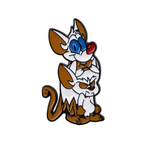 Булавка с двумя белыми мышами MJMJAAK