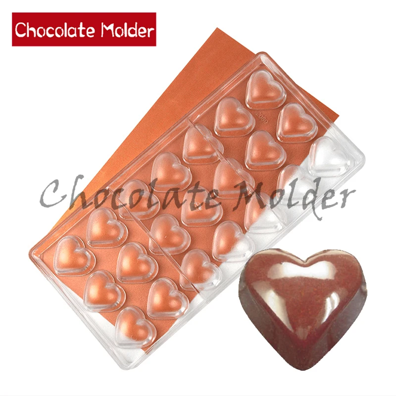 

21 полость поликарбонатные формы для шоколада в форме сердца, 11 г/полость, формы для конфет, помадки, инструменты для выпечки, форма 2089