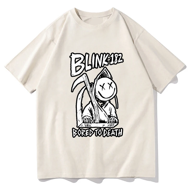 

Punk Band Blink-182 Rock Music T Shirts MEN Grunge Gothic T-shirts 100% Cotton Tshirts Sense of Design Handsome Slight Strech