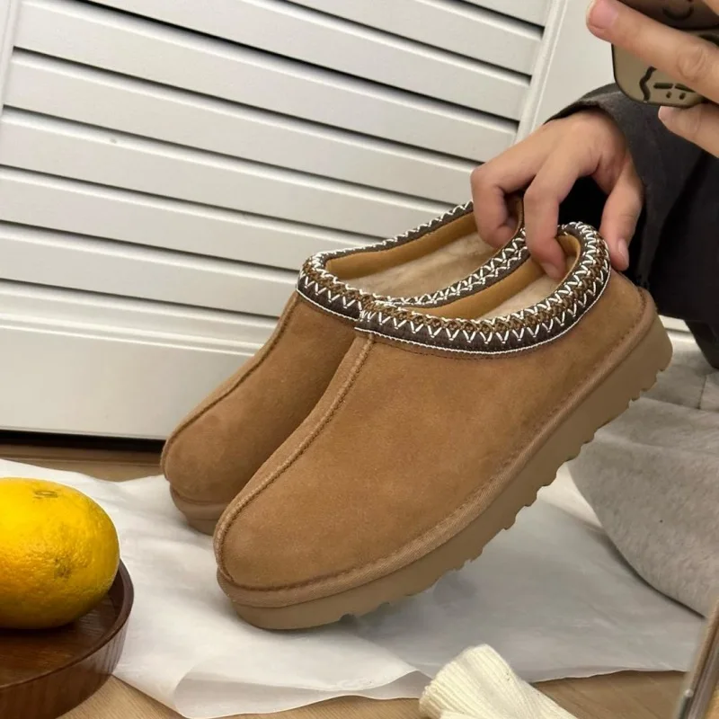 HQF UG шерстяные тапочки без платформы Ultra Mini 2024 новая модная зимняя обувь теплая