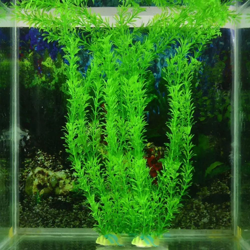 1Pc 24-52Ccm Large Aquarium Plants Plastic Grass Fish Tank Decor Artificial Fake Water Plant Ornaments Aquarium Accessories