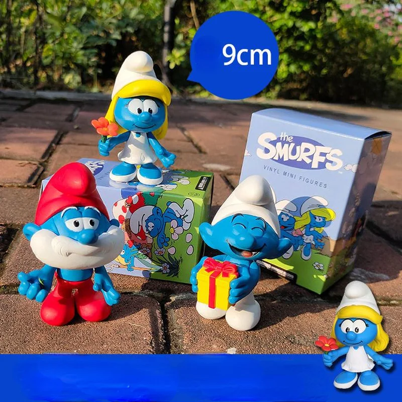 Disney Kawaii Thesmurfs знаменитые Мультяшные куклы Smurfing фигурки модели игрушки декоративные фигурки для детей на день рождения новые подарки
