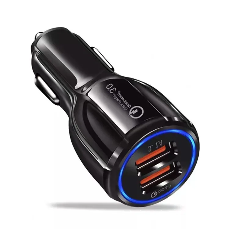

5-piece new qc3.0 fast charging car charger USB car charger 3.1A car charger car phone charger