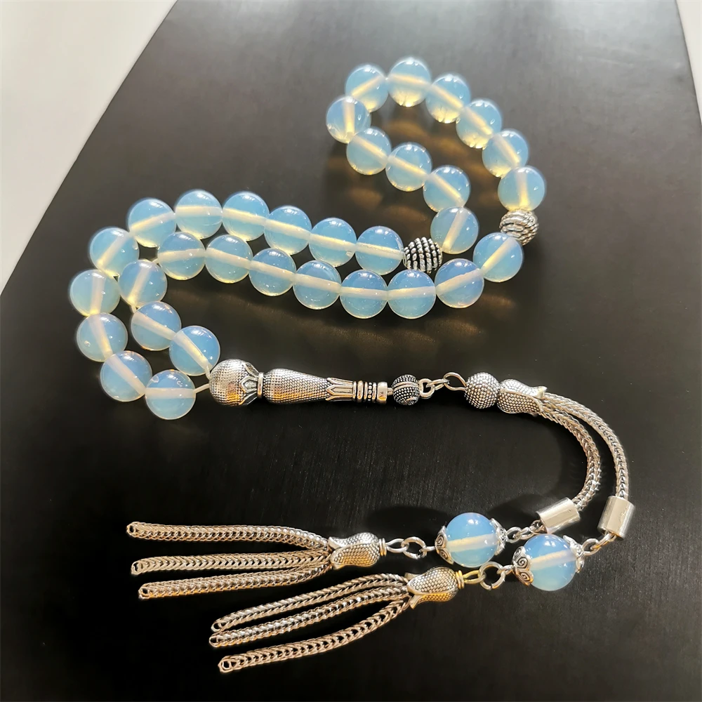 Мусульманский Опаловый камень Tasbih, мусульманская мисбаха, 33 молитвенные бусины, Аравия, модные аксессуары, турецкий Розарий, идентификация Мусульманский Опаловый камень Tasbih, мусульманская мисбаха, 33 молитвенные бусины, Аравия, модные аксессуары, турецкий Розарий, идентификация
