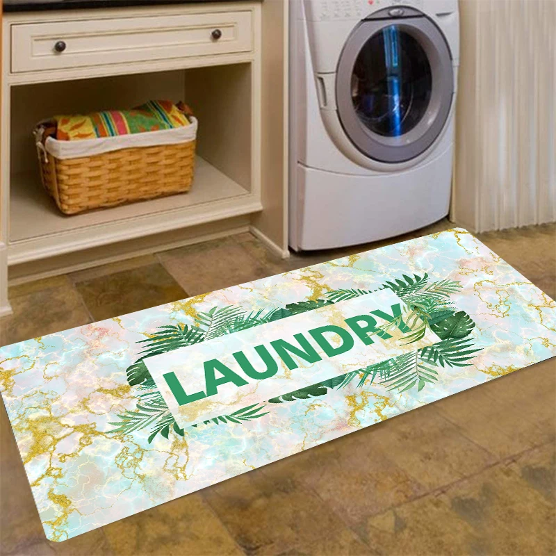 

Нескользящие коврики и коврики для стирки с мраморным рисунком, моющиеся коврики для украшения стиральной комнаты, коврики для кухни, ванно...