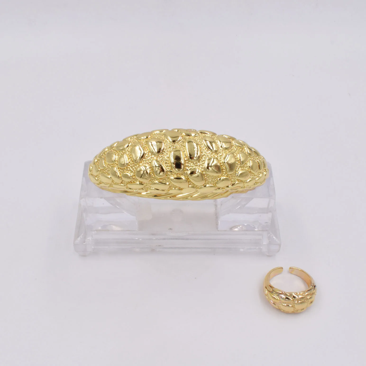 Ltaly-Conjunto de joyería de alta calidad para mujer, conjunto de joyería de color dorado 750, cuentas africanas, pulsera de moda, anillo, joyería