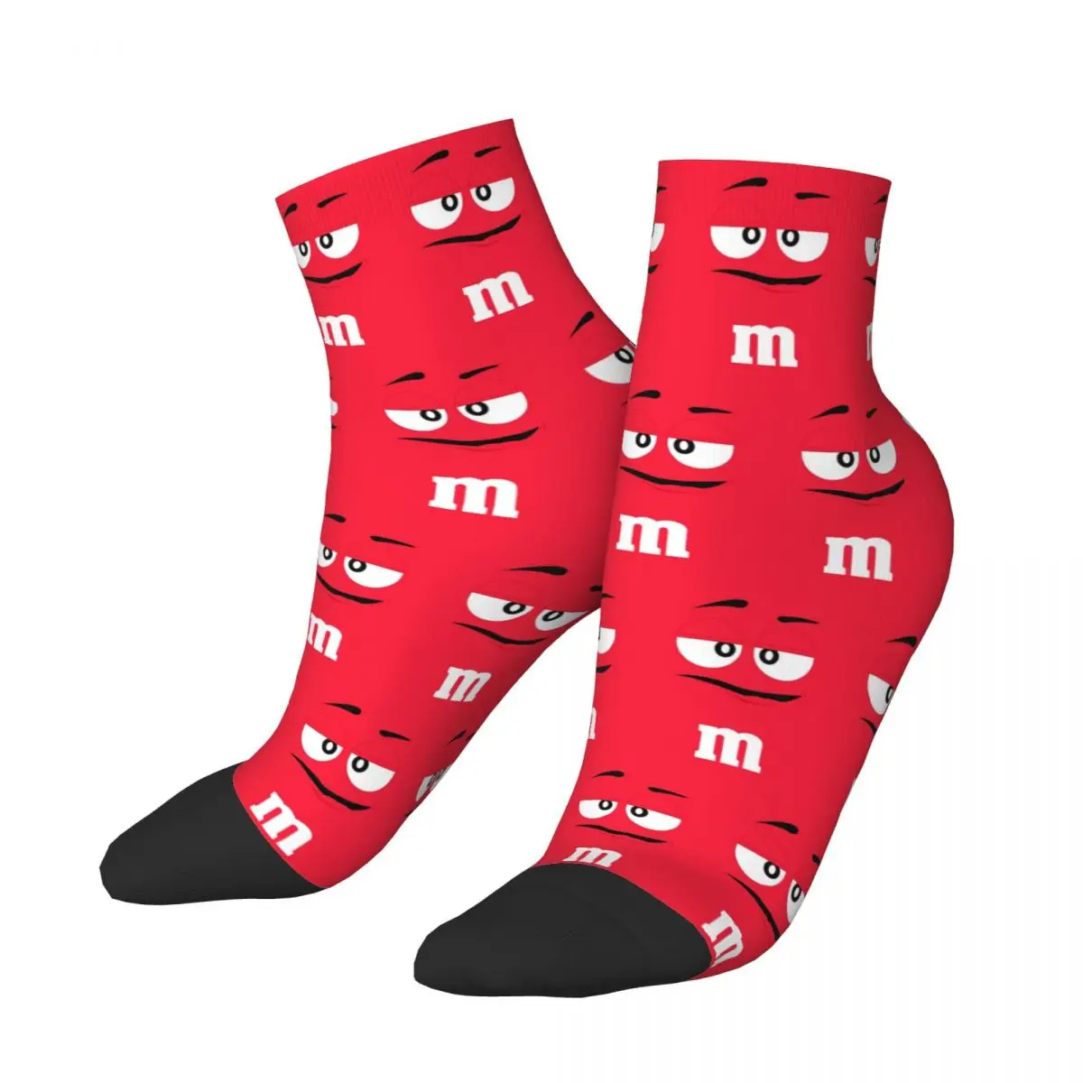 

New Male Men Short Socks Red M Chocolate Sock Polyester Candy Sport Women's Low Tube Stockings Spring Summer Autumn Winter