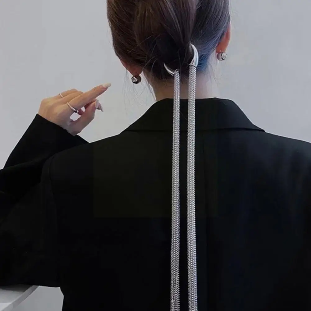 

Винтажные геометрические шпильки для волос с металлической цепочкой, аксессуары для волос в стиле панк для женщин и девушек, украшения в подарок, U5H6