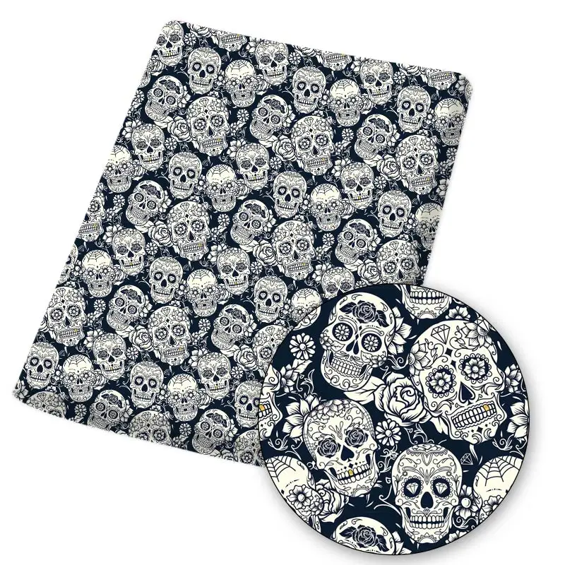 Полиэфирная хлопчатобумажная ткань с принтом тыквы на Хэллоуин платье для