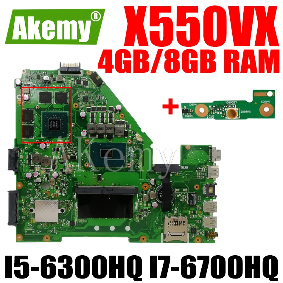   X550VX GT940M GTX950M GPU I5-6300HQ I7-6700HQ CPU 4  8  RAM  ASUS FZ50VX FH5900V X550VXK   