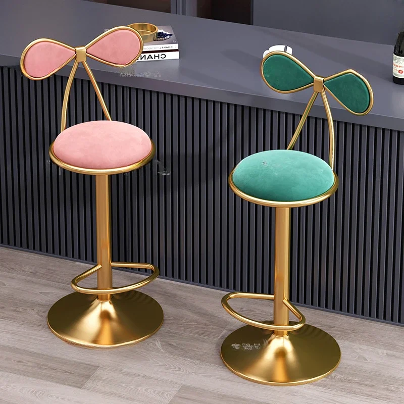 Барный стул с подголовником салонный в скандинавском стиле современные табуреты