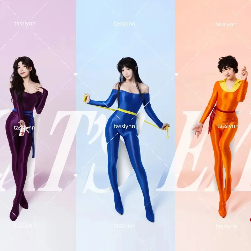 Фото qq34Cat's Eye Tam Hitomi Ai Костюм Rui KISUGI Sylia Боди Alexia Chamade Zentai Костюм с поясом №2