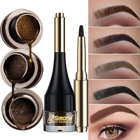 4 colors brown black eyebrow cream enhancers waterproof long lasting air cushion dye brows gel tinted makeup liquid eyebrows