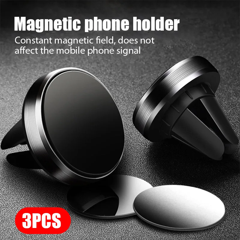 

3PCS Magnetic Car Phone Holder Magnet Mount Magnet Mount Car Cellphone Bracket GPS Support For iPhone 13 12 Samsung Xiaomi Redmi