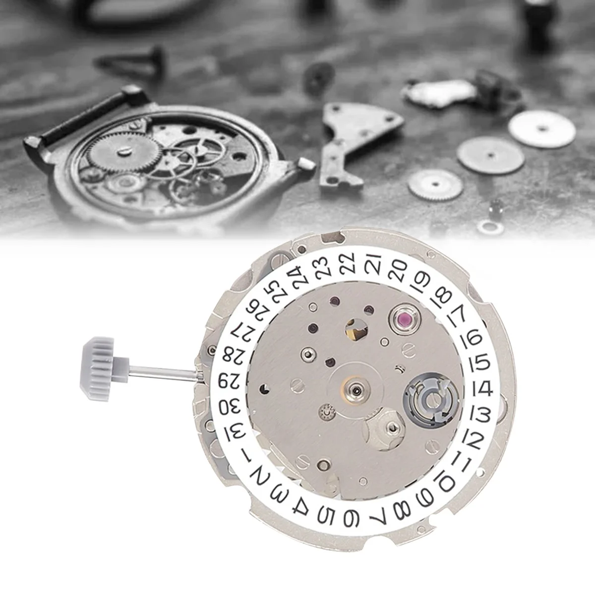 

8200 Watch Movement 8200 Single Calendar High-Precision Automatic Mechanical Watch Movement with Handle Silver