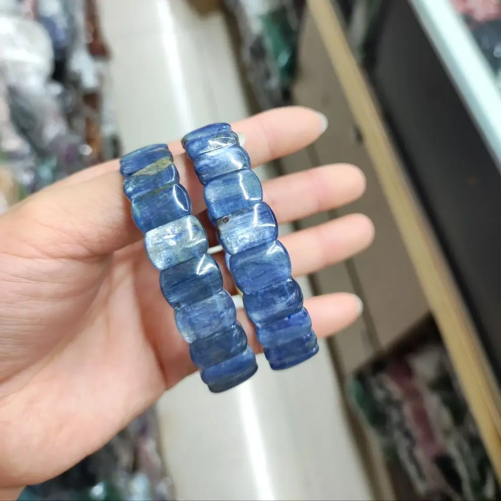 

Браслет с бусинами из голубого амазонита, ювелирные изделия из натурального драгоценного камня, браслет для женщин в подарок, оптовая продажа!