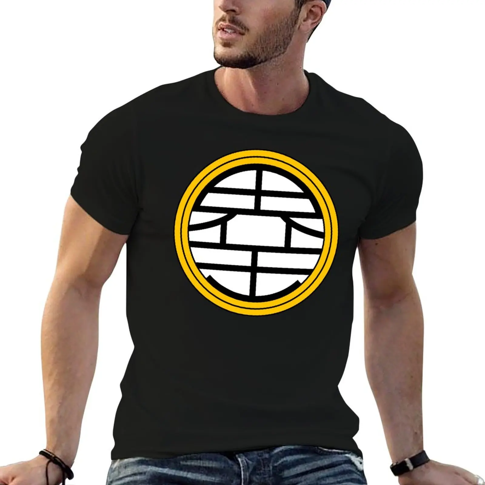 Фото Футболка King Kai Kanji, хлопковая футболка, мужские футболки, дизайнерские футболки для мужчин, хлопковая футболка №1