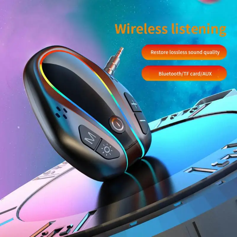 Купи Mini Wireless In-Car Transmitter Wireless Radio Adapter Car Kit Bluetooth-compatible Receiver Auto Speaker за 582 рублей в магазине AliExpress