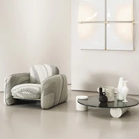italian new leather single sofa chair brighte designer creative lounge chair