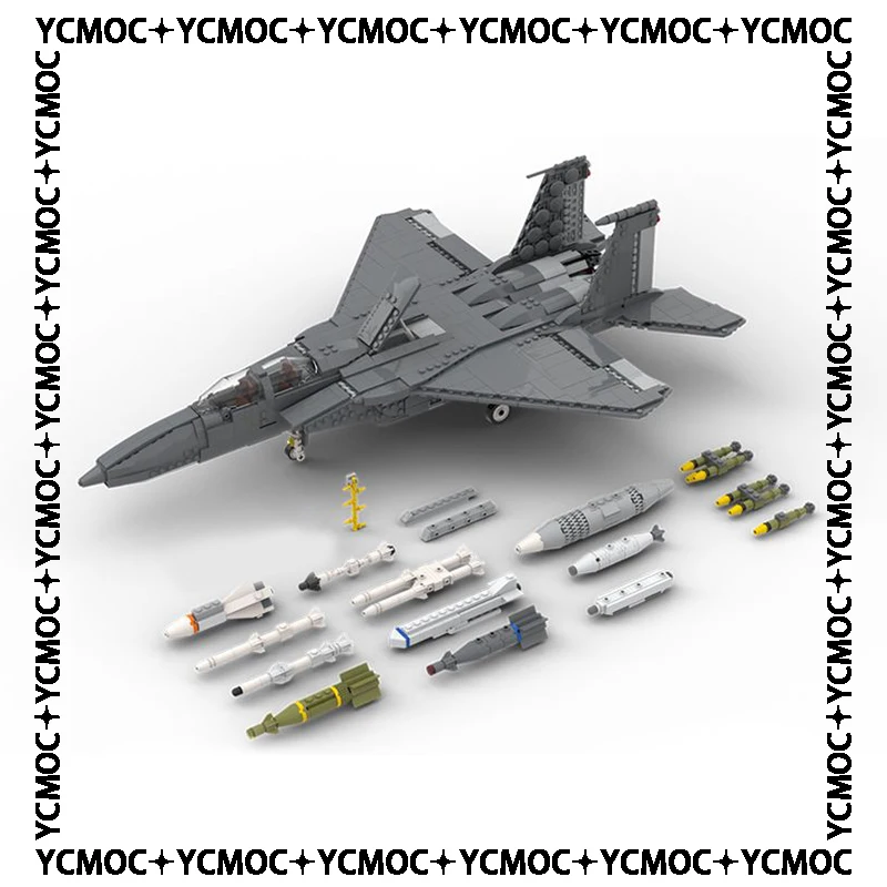 

YcMoc Building Blocks The Eagle fighter jet F-15 Technology Bricks DIY Toys For Kids Children Gifts