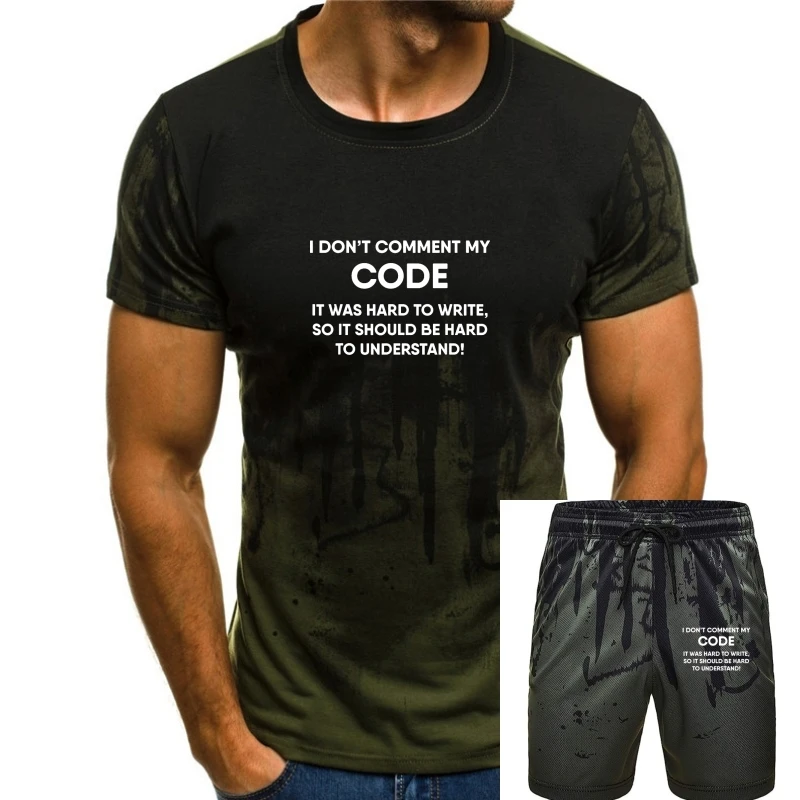 

Funny Coding Real Programmers Don't Comment Code T-Shirt Family Custom Tops & Tees High Quality Cotton Mens T Shirts