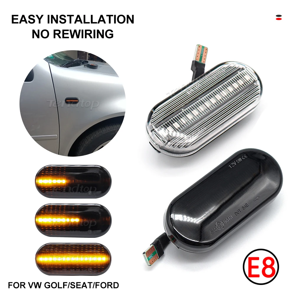 2 шт. динамические боковые габаритные указатели поворота для Volkswagen VW Bora Golf 3 4 Passat
