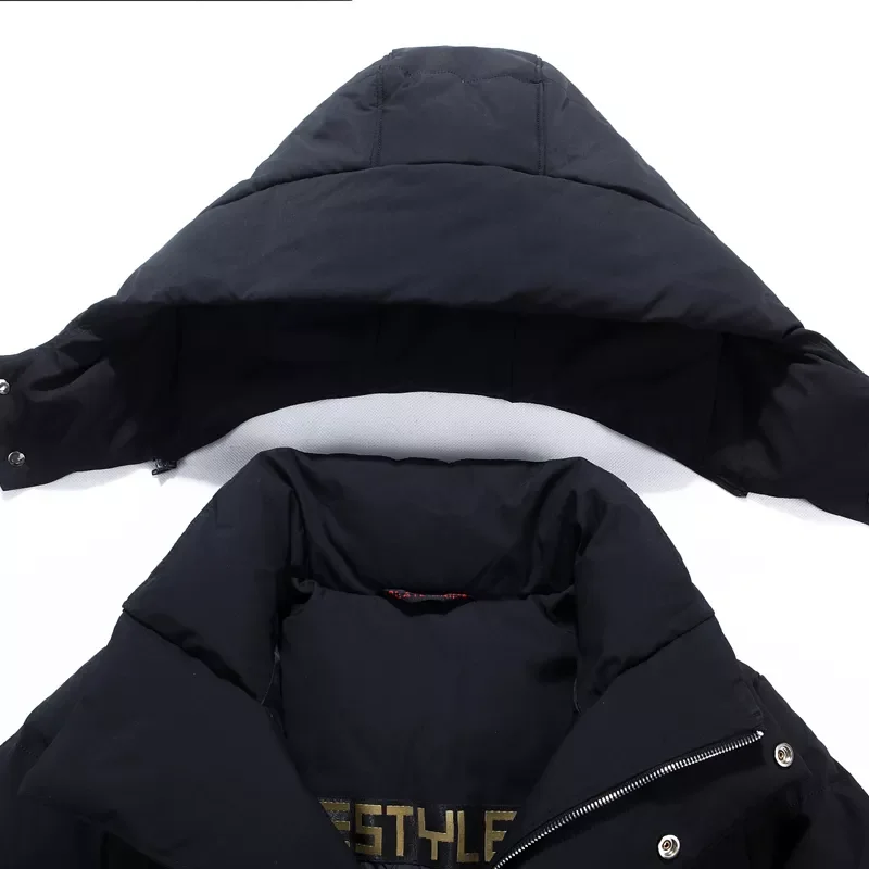 2022New X-Long White Duck Down Jacket 2019 Winter New Over The Knee Thicken Slim Fit Warm Jackets and Coats Male Brand Clothing