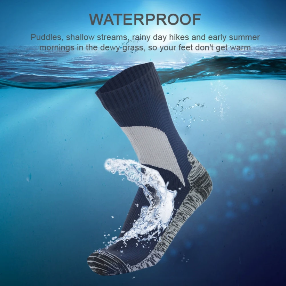 Outdoor Waterproof Breathable Long Socks Professional Hiking Wading Camping Winter Skiing Sock Insulation Warm Waterproof Socks