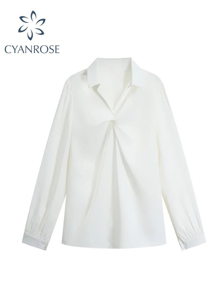 

Women's White Shirt and Blouse Y2k Vintage Korean Style Harajuku Elegant Casual Fashion Loose Long Sleeve Shirt Top 2023 Clothe