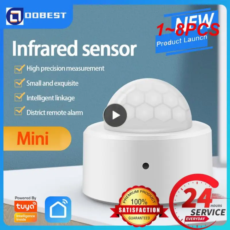 

1~8PCS Mini Zigbee PIR Motion Smart Sensor Wireless Body Infrared Detector Security Tuya/Smart Life App Control Alexa
