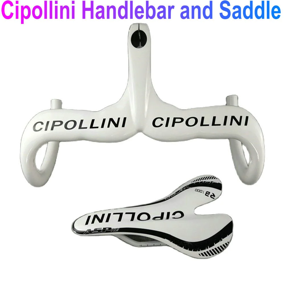 

Cipollini Full Carbon Road Bike handlebar Glossy integrated 28.6mm And Cipollini Aspide Saddle Seat Many colors 12 sizes