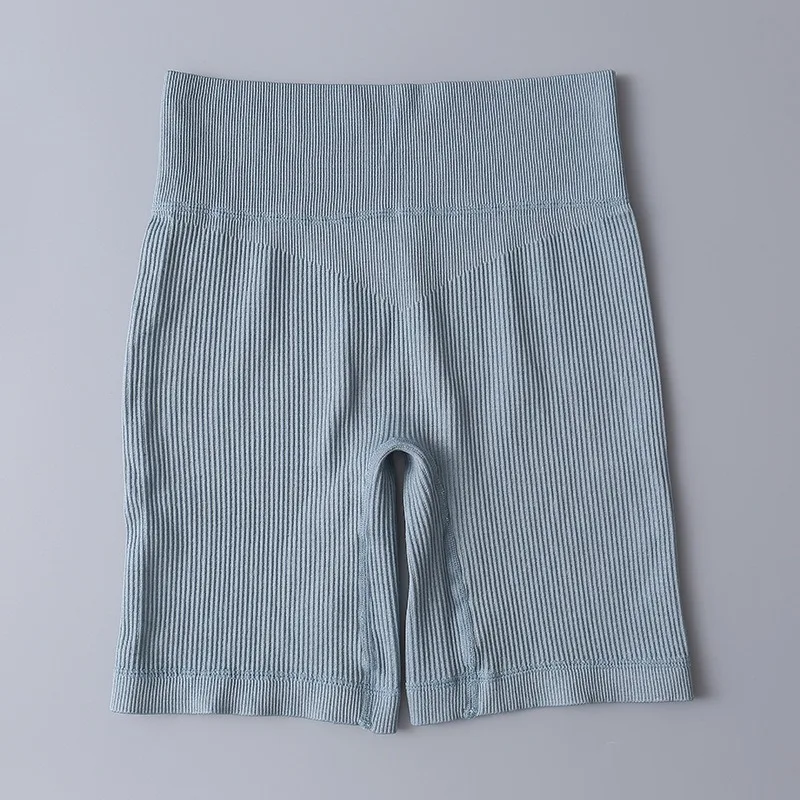 High Waist Sportswear Yoga Shorts for Women Clothing Ribbed Seamless Gym Shorts Workout Running Female Leggings Sports Pants