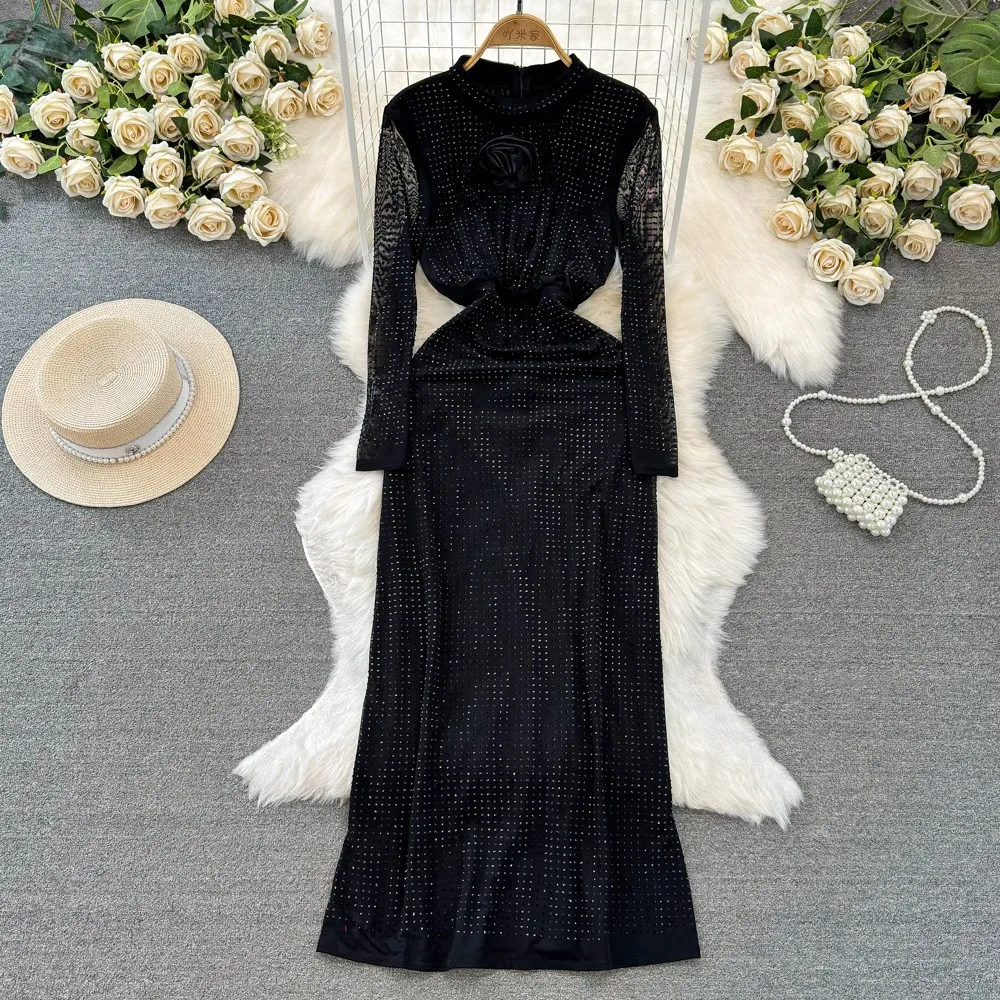 Новинка 2024 модное весенне-летнее женское трехмерное платье с трехмерным